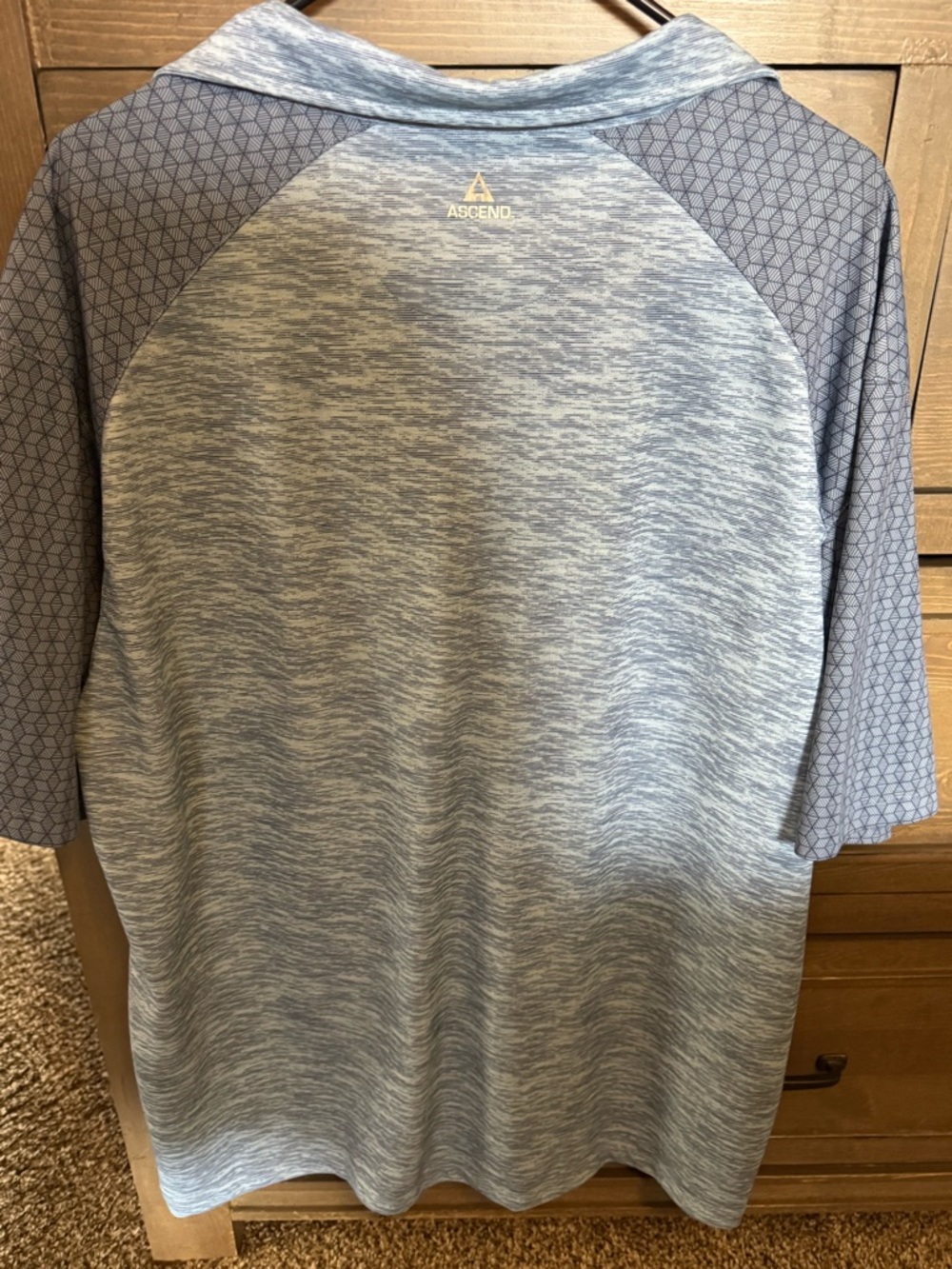 Ascend Men's Heather Blue Performance Polo 2X - Picture 3 of 3